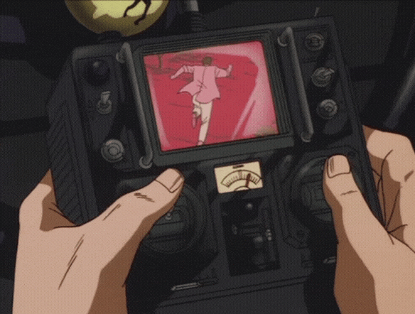 A scene featuring the character Ryo Saeba from the anime series City Hunter.