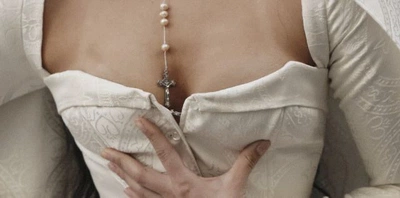 A Pinterest pin added by dollita on Jun 03, 2024. The author is k. May present: hand, mirror palais, medici bustier pearl, grace kelly bustier, joint.