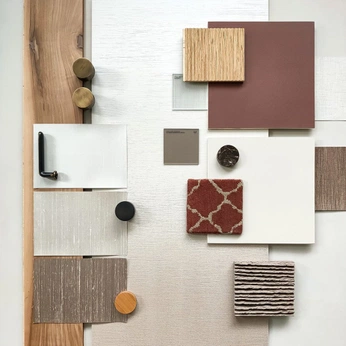 A cover of "Interior moodboard inspo" cluster. The owner is arqgabi. The cluster consists of 7 elements.