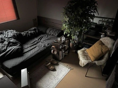A Pinterest pin added by spoofa on Jan 11, 2024. The author is Diego Hernandez. May present: studio couch, window, plant, property, architecture.