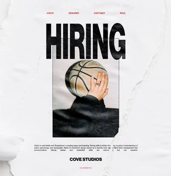 A cover of "Hiring Graphics" cluster. The owner is moriaheliyah. The cluster consists of 8 elements.