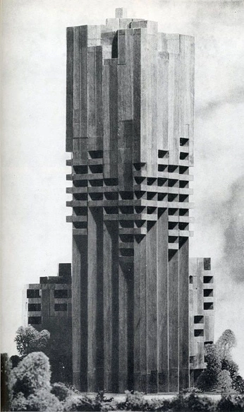 A cover of "Brutalist Architecture" cluster. The owner is jonathanhorst. The cluster consists of 24 elements.