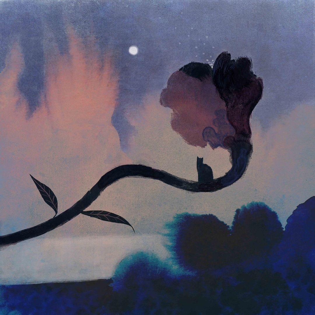 Digital illustration "WHEN THE MOON" by Andrea Calisi.