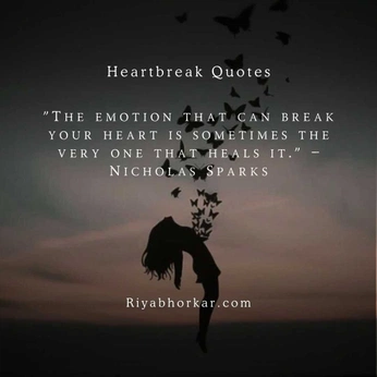 A cover of "Heartbreak Quotes" cluster. The owner is riyabhorkar7. The cluster consists of 87 elements.
