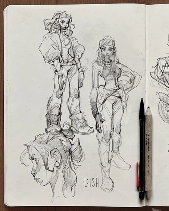 A cover of "Sketchbook" cluster. The owner is kamile.emi. The cluster consists of 3 elements.