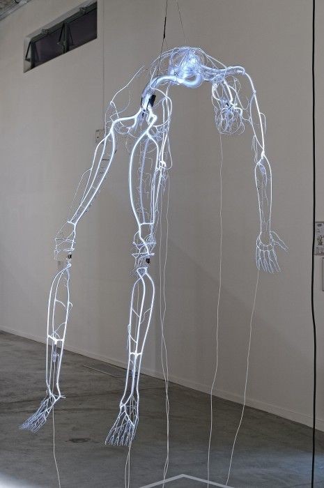 Neon sculpture Robert by artist Tavares Strachan.
