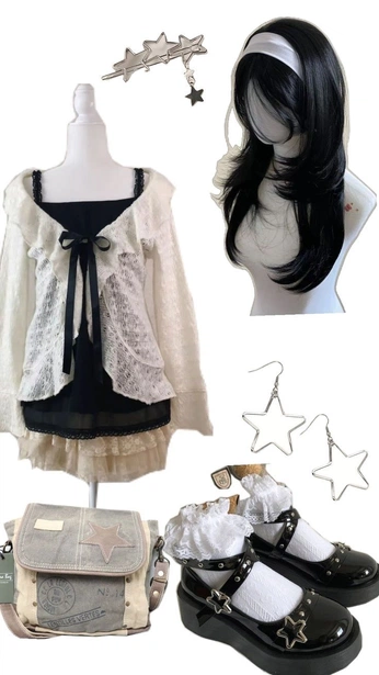 A cover of "outfits" cluster. The owner is kirbymio. The cluster consists of 9 elements.