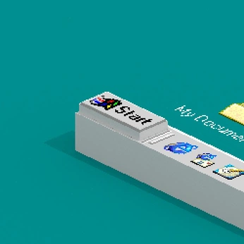 A cover of "Nostalgic Tech Design" cluster. The owner is exe. The cluster consists of 7 elements.