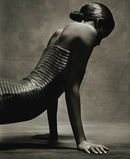 Photograph of model Kara Young by Albert Watson, 1989.