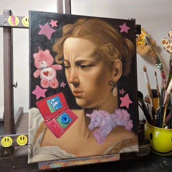 A cover of "2000 Nostalgia Art 💫" cluster. The owner is hrblove. The cluster consists of 13 elements.