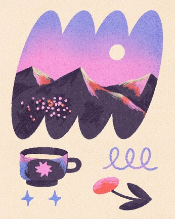 A cover of "Illustrations" cluster. The owner is lalyyy. The cluster consists of 1 element.