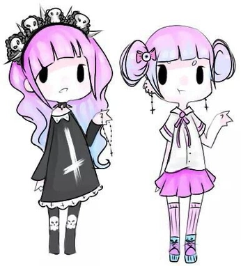 A cover of "Pastel goth" cluster. The owner is mangoo334. The cluster consists of 4 elements.