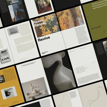 A cover of "Editorial Design" cluster. The owner is ozge.keskin. The cluster consists of 4 elements.