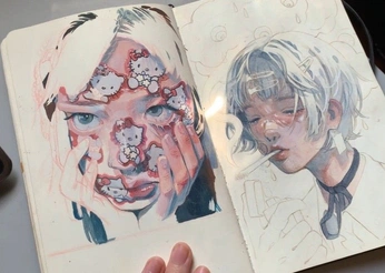 A cover of "art inspo" cluster. The owner is volterius. The cluster consists of 38 elements.