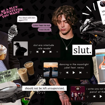 A cover of "crispin montgomery" cluster. The owner is wysteriagrown. The cluster consists of 5 elements.