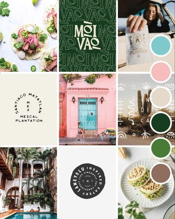 A cover of "Dorado Coffee Moodboard" cluster. The owner is k.sande. The cluster consists of 36 elements.