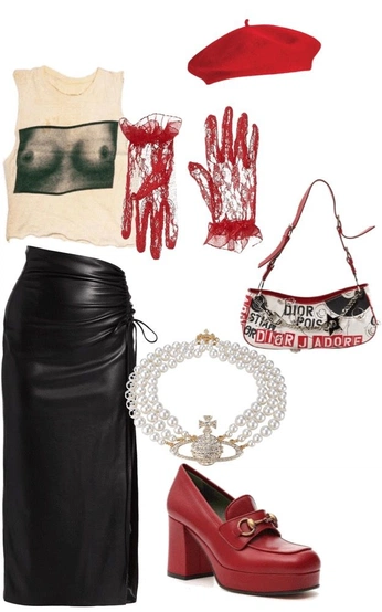 A cover of "wardrobe  dress idea" cluster. The owner is johnlucyy. The cluster consists of 14 elements.