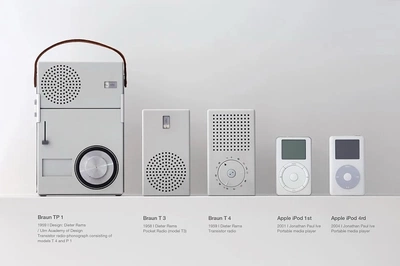 An Instagram  post added on Apr 15, 2025. The author is @paragonet. May present: dieter rams apple, ipod, apple, design.