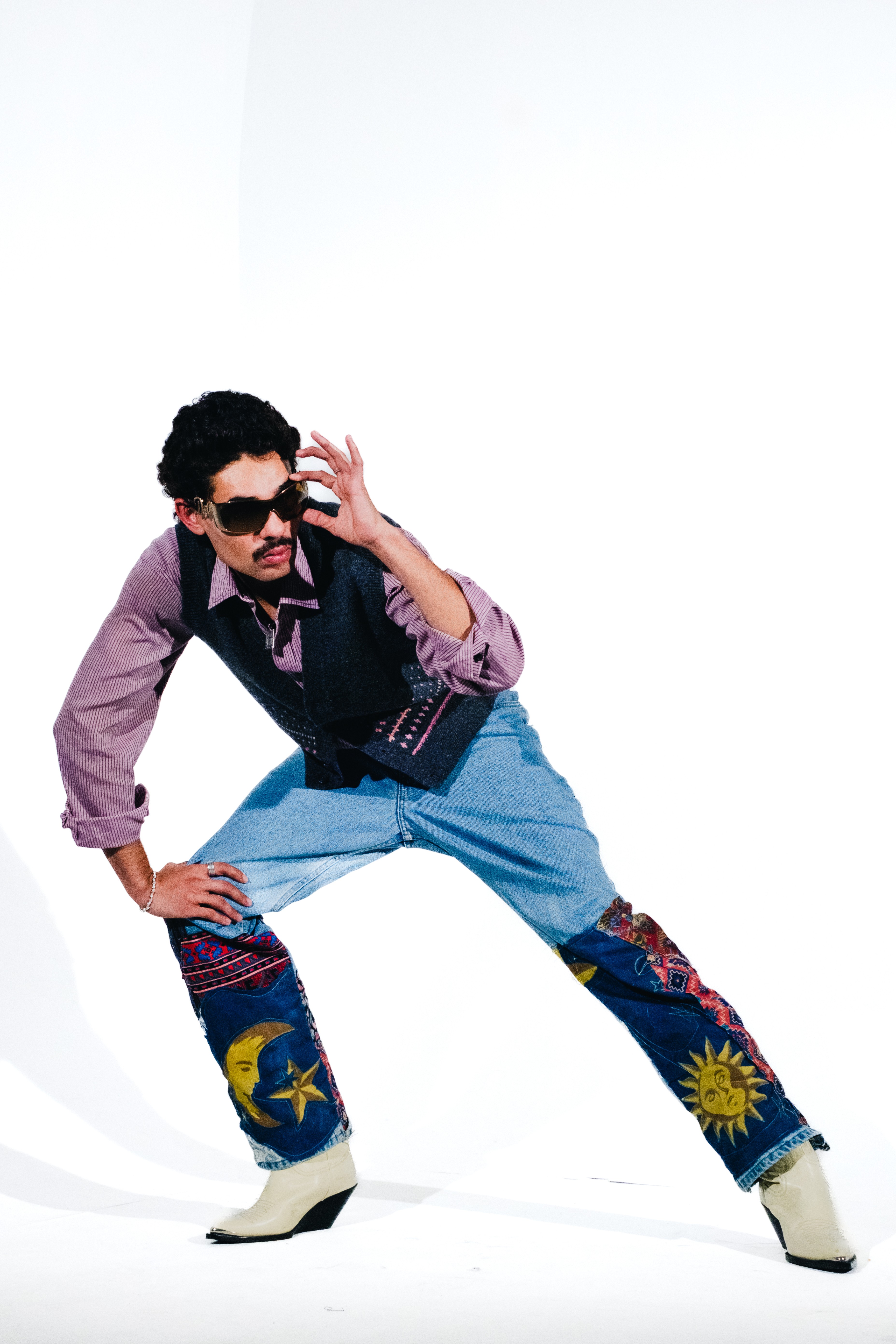 An image added by sethna on Jan 30, 2024. May present: flash photography, gesture, happy, sunglasses, sleeve.