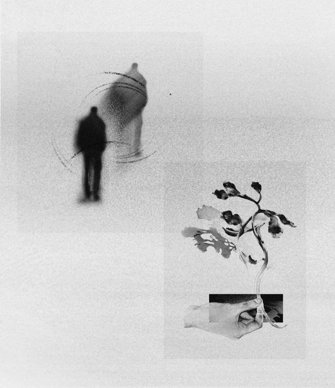 An Instagram  post added on Jan 27, 2024. The author is @ontossii. May present: monochrome photography, visual arts, gesture, art, black-and-white.