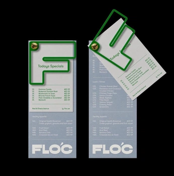 A cover of "menu design" cluster. The owner is leenn.ai. The cluster consists of 2 elements.