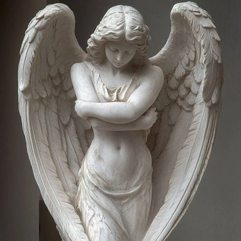 A cover of "🪽" cluster. The owner is simplyaesthetic. The cluster description is "of course angels are real, I exist". The cluster consists of 36 elements.