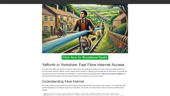 A cover of "Yafforth Gigabit Fibre" cluster. The owner is savedimages. The cluster description is "Yafforth Full Fibre Gigabit Broadband Deals.". The cluster consists of 1 element.