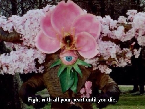 The monster Terror Blossom, originally Sakura Viscount portrayed by suit actor Jun Yoshida.