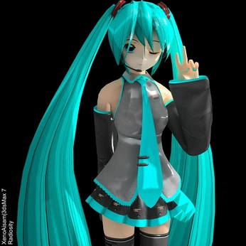 A cover of "Hatsume Miku" cluster. The owner is angelllove. The cluster description is "3d Hatsume Miku anime toy figures 🩵". The cluster consists of 27 elements.