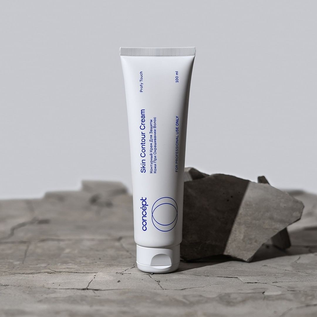 Packaging for Concept's Skin Contour Cream, a professional hair cosmetic, designed by Neizvestnie.