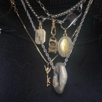 A cover of "jewelry" cluster. The owner is ardenb. The cluster description is "if only i actually wore it instead of rushing out the door". The cluster consists of 7 elements.