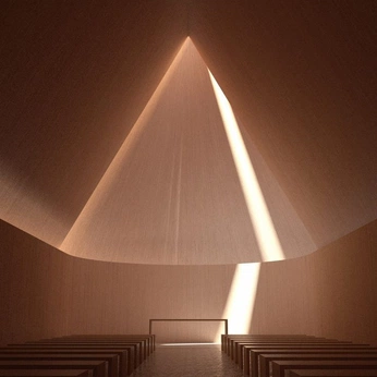 A cover of "sacred spaces." cluster. The owner is esenciatelier. The cluster description is "Timeless collection of interiors, outdoors and biophilic places.". The cluster consists of 20 elements.