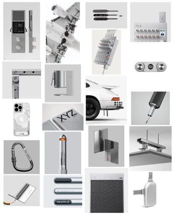 A cover of "Industrial Design" cluster. The owner is leiwaa. The cluster description is "ID / Product Design / CMF / Texture / Pattern". The cluster consists of 4 elements.