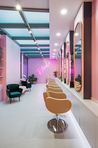 A cover of "Salon Interior Design" cluster. The owner is matteog. The cluster consists of 14 elements.