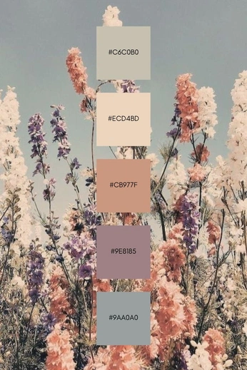 A cover of "color palettes" cluster. The owner is manamiell. The cluster consists of 5 elements.