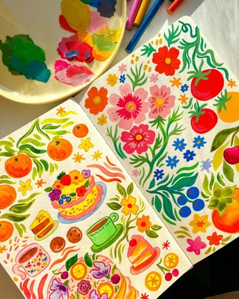 A cover of "prints for spring" cluster. The owner is darshana000. The cluster consists of 7 elements.