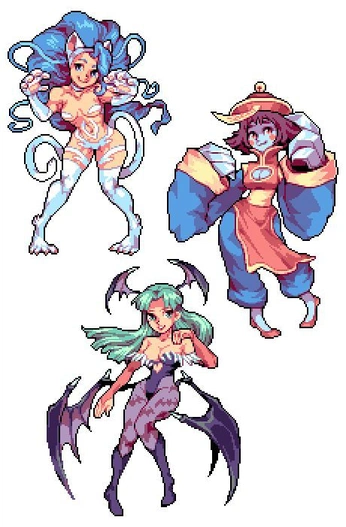 A cover of "Darkstalkers" cluster. The owner is mythscoffee. The cluster consists of 9 elements.