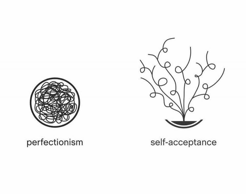 An image added by vladoustinov on Dec 04, 2024. May present: perfectionism vs self acceptance, self-acceptance.