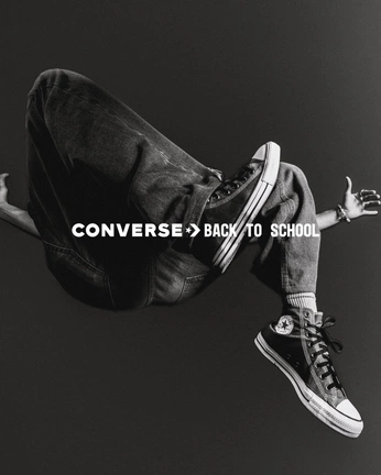 A cover of "converse Back to school" cluster. The owner is muhanned. The cluster description is "CONVERSE BACK TO SCHOOL (sidewalks EG)". The cluster consists of 16 elements.