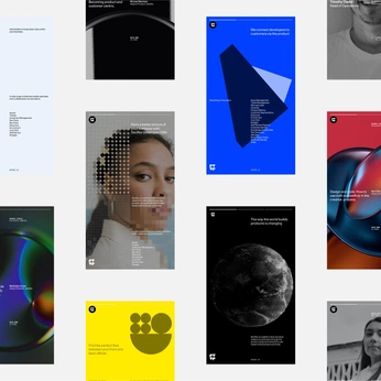 A cover of "Graphic design inspo" cluster. The owner is dapa.digital. The cluster consists of 40 elements.