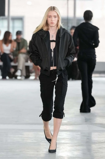 A cover of "Area SS26" cluster. The owner is echogrid. The cluster description is "Runway collection: New York Fashion Week Spring/Summer 2026". The cluster consists of 45 elements.