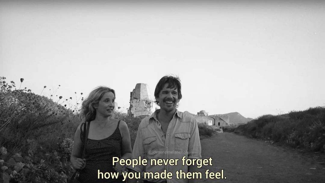 A still from Athina Rachel Tsangari's 2017 documentary After Before, featuring Julie Delpy and Ethan Hawke.