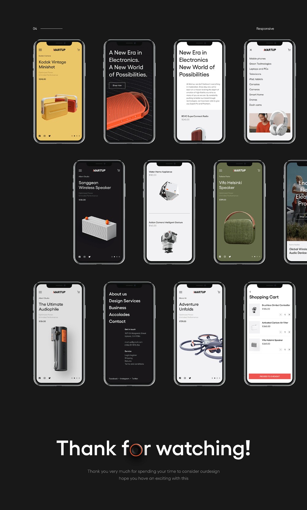 UI/UX design for Martup - Online Technology Shop by designer Tran Mau Tri Tam.