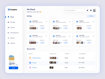 A cover of "Dropbox Redesign" cluster. The owner is saviorabrams. The cluster consists of 2 elements.