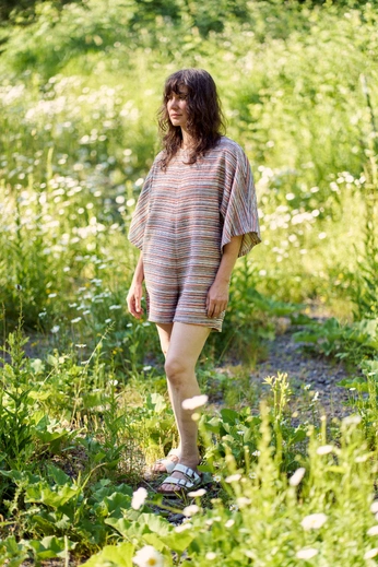 A cover of "Nahanni Arntzen-Spring23" cluster. The owner is benjiwagner. The cluster description is "Designer and Model: Nahanni Arntzen Photographer: Benji Wagner". The cluster consists of 26 elements.