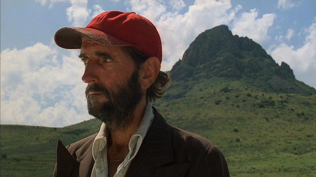 A still from Wim Wenders' 1984 film Paris, Texas, featuring Harry Dean Stanton.