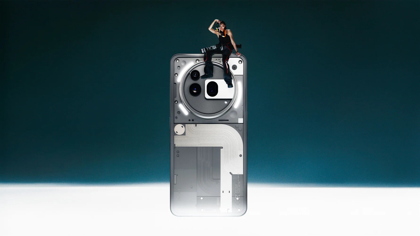 An advertisement for the Nothing Phone (3a) Pro from Nothing.