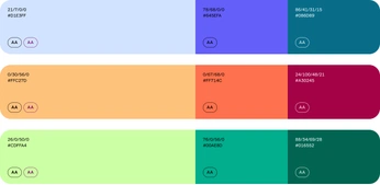 A cover of "color palettes" cluster. The owner is adiel. The cluster consists of 18 elements.