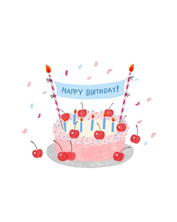 A cover of "bday cards" cluster. The owner is moonpie. The cluster description is "bee day cards". The cluster consists of 6 elements.