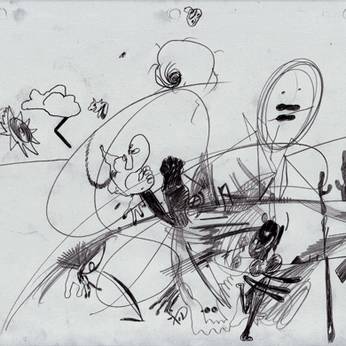 A cover of "ink" cluster. The owner is viltee. The cluster description is "simply by spilling ink, you create a memory". The cluster consists of 18 elements.